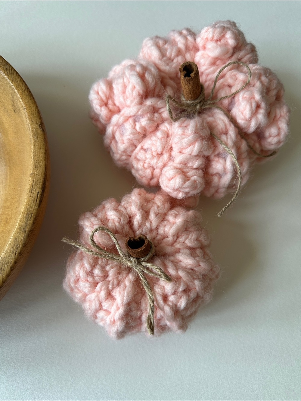 Crochet pumpkin decor - fall decorations - handmade knit pumpkins thanksgiving - Picture 6 of 7